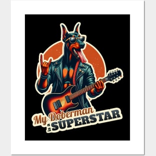 Rockstar Doberman Posters and Art